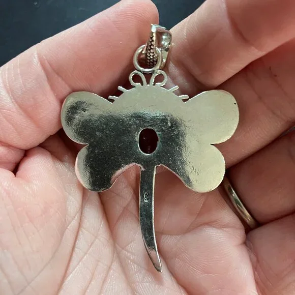 Garnet Dragonfly Pendant - Picture 6 of 6